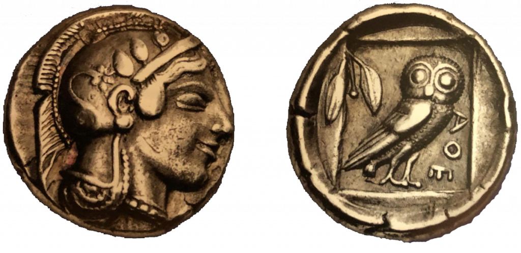 Attica AR Tetradrachm from 454-404 BC Athens in gVF (good Very Fine) condition